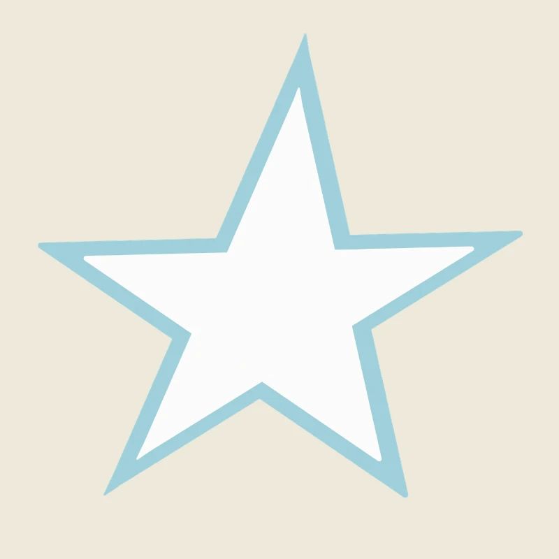 Leuchtender Stern mit blauer Umrandung