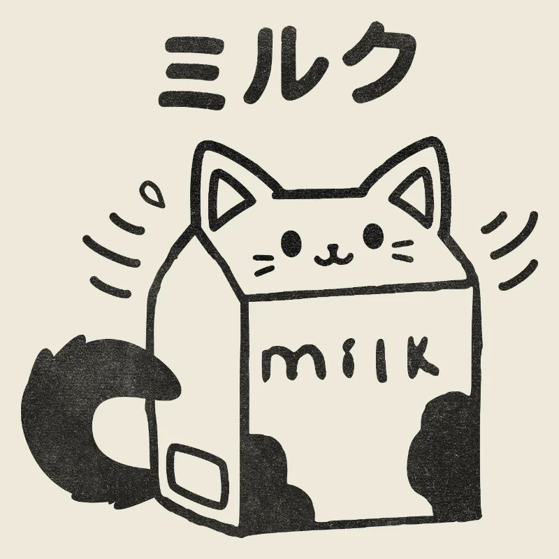 Kawaii Milch Kätzchen