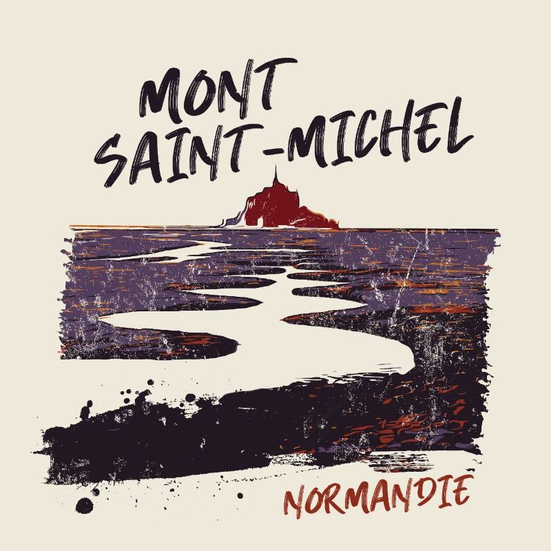 Mont Saint-Michel sunset Normandy