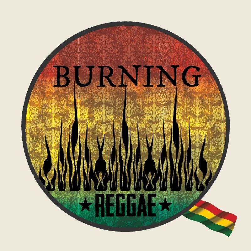 Fiery Burning Reggae Emblem