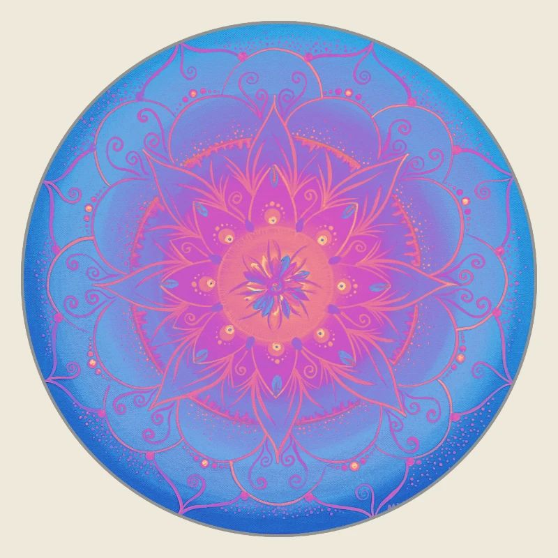 Träumerisches Mandala in blau-lila