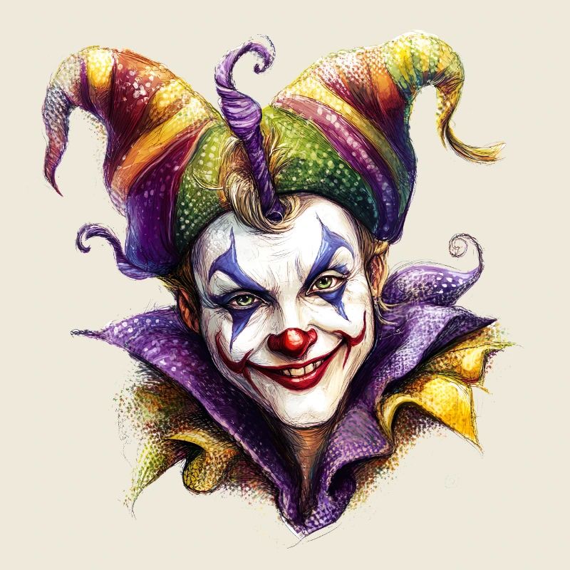 Clown face illustration