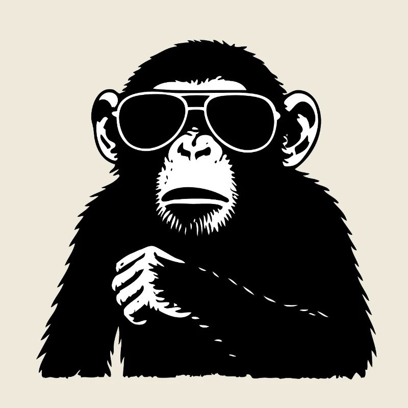 Cool Affe mit Sonnenbrille