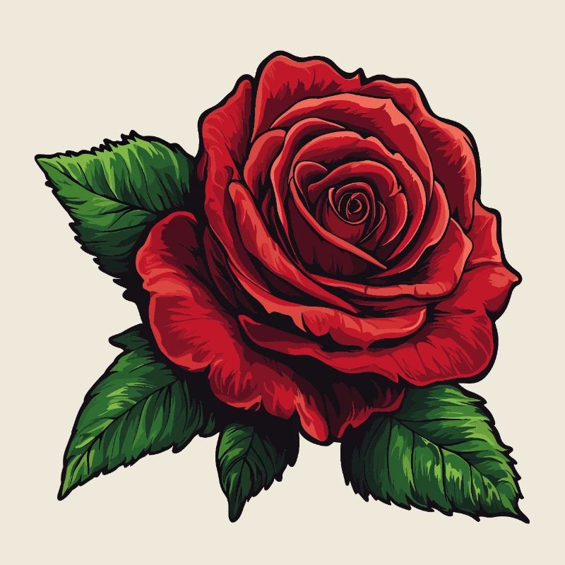 Rose red / Petals vector graphic