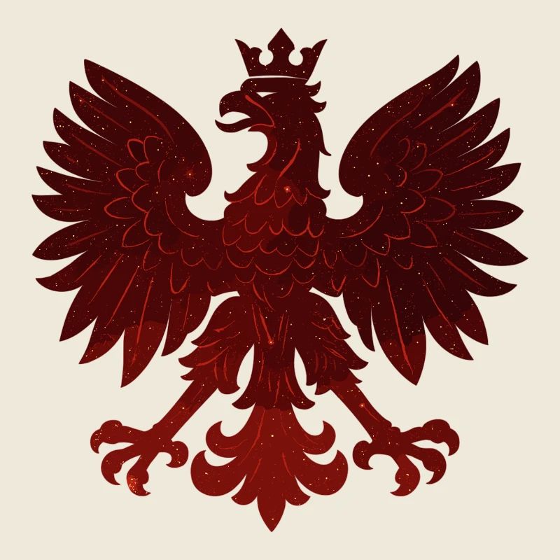 Poland Polska Eagle Flag Red Glitter Gift