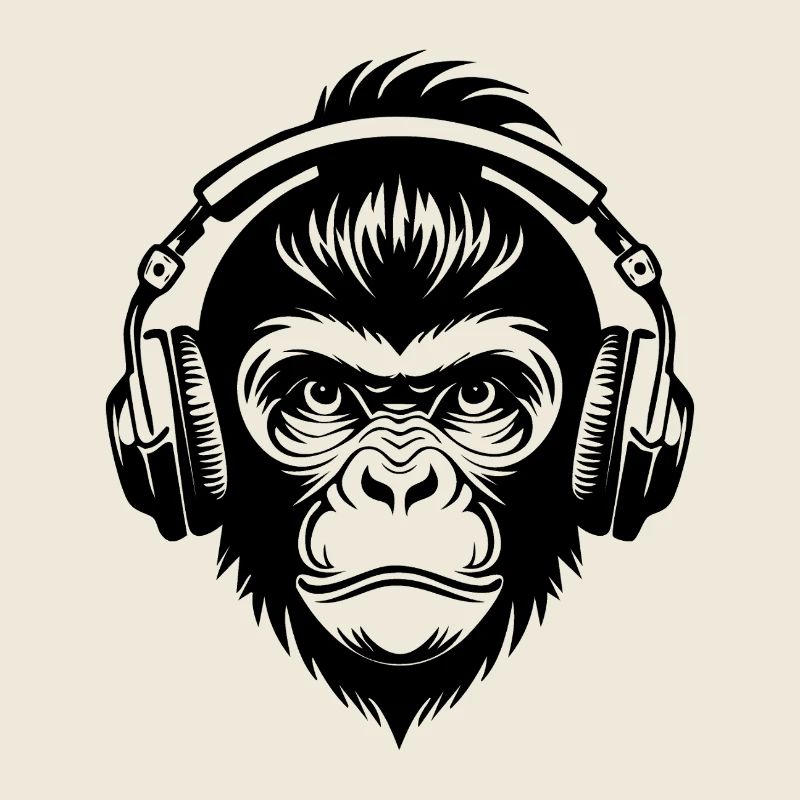 Rebellious Monkey Head DJ Grooves Underground Shirt