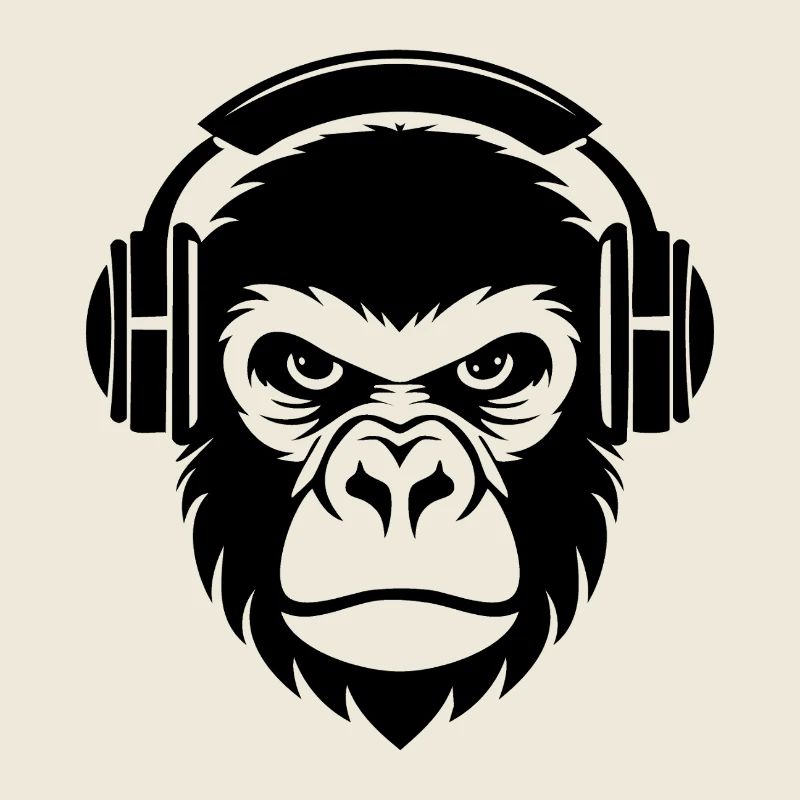 Chemise de rue rétro en vinyle à tête de singe