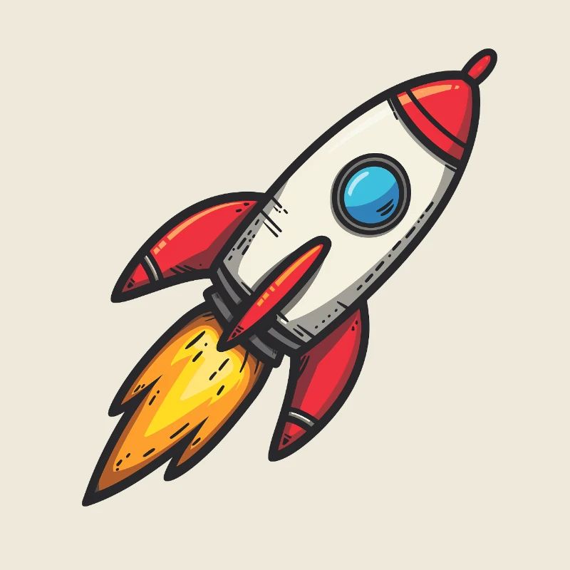 Cartoon Rocket Firestorm