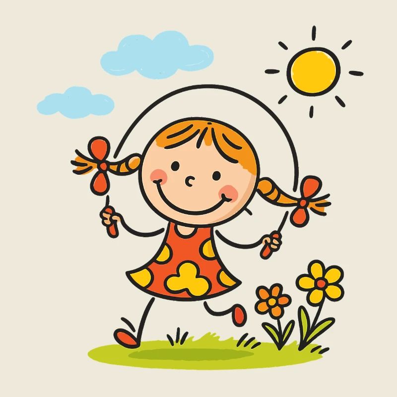 Sunny Skip Fille de jardin