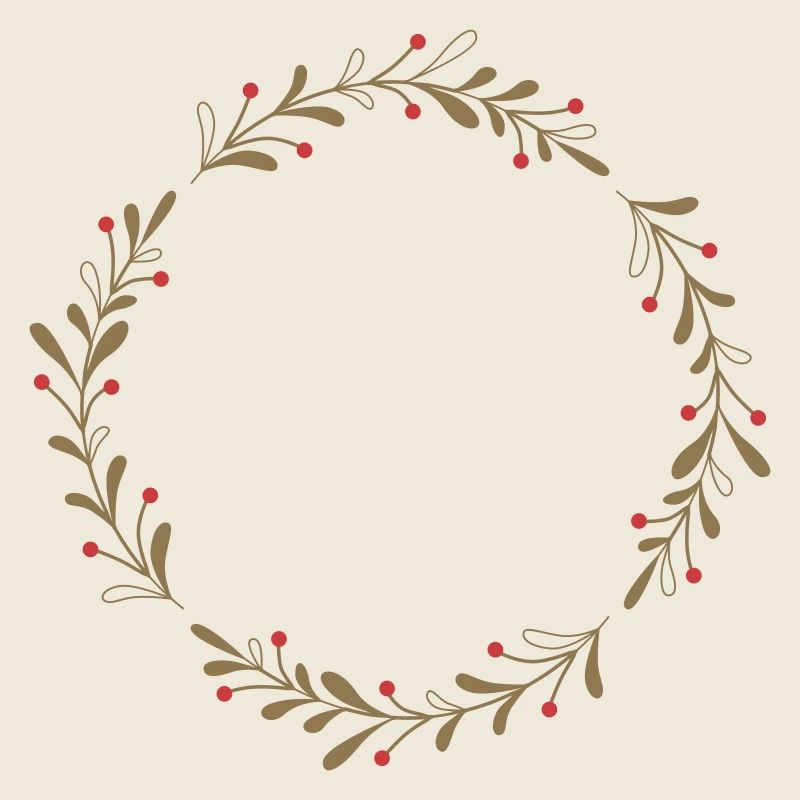 Winterlicher Kranz mit roten Beeren