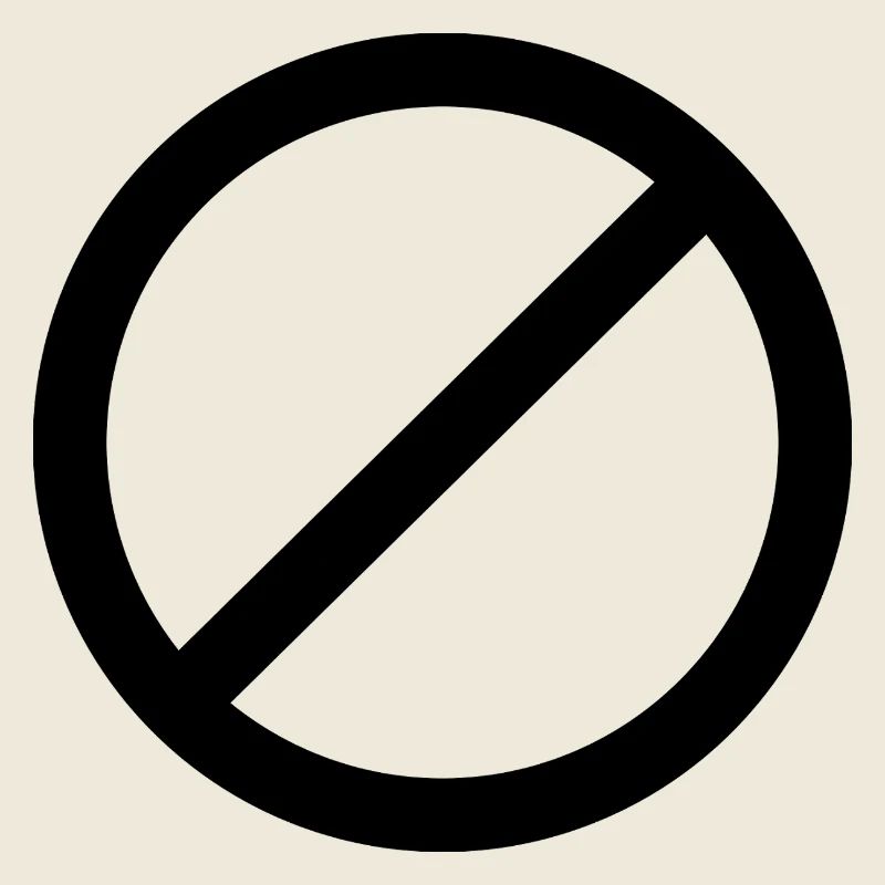 Nicht erlaubtes Schild