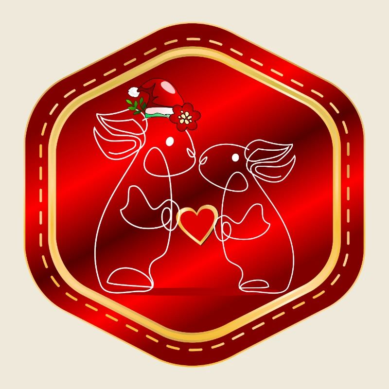 WEIHNACHTEN PAAR HASEN