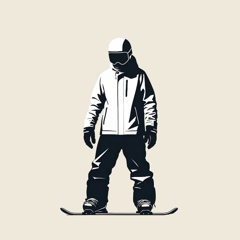 Snowboarder - Cool Silhouette Logo