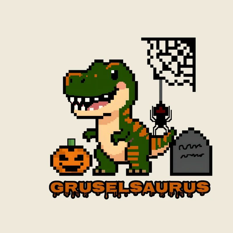 "Gruselsaurus" - Pixel Art Dinosaur 🎃🦖