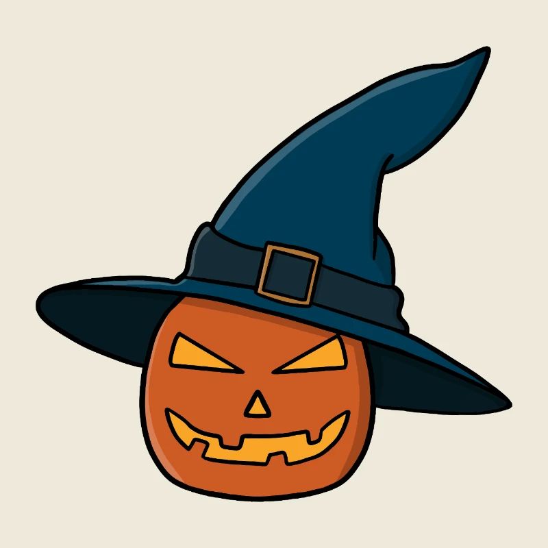 Chapeau de sorcière citrouille Jack O lanterne