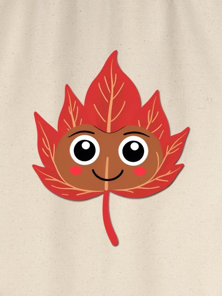 Smiling autumn leaf