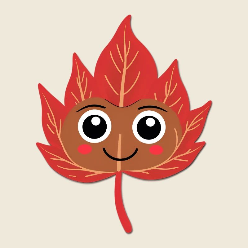 Lächelndes Herbstblatt