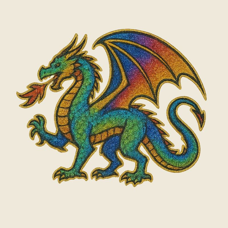 Rainbow Dragon Print
