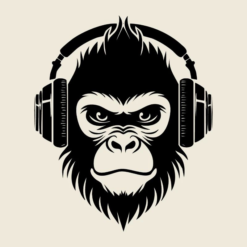 Metal Monkey Head Headbanger Night Shirt