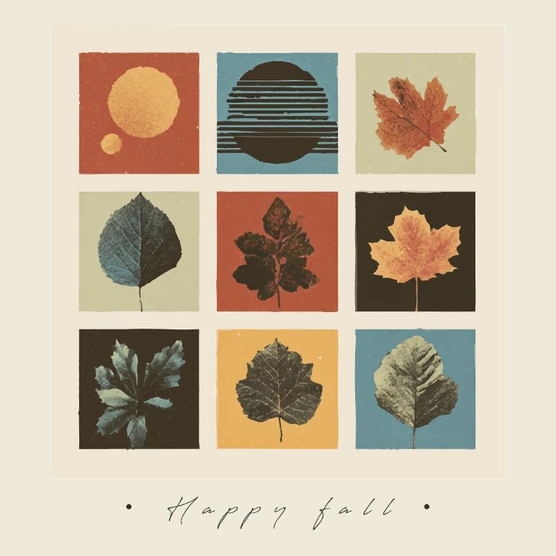 Herbstblatt Mosaik Gitter