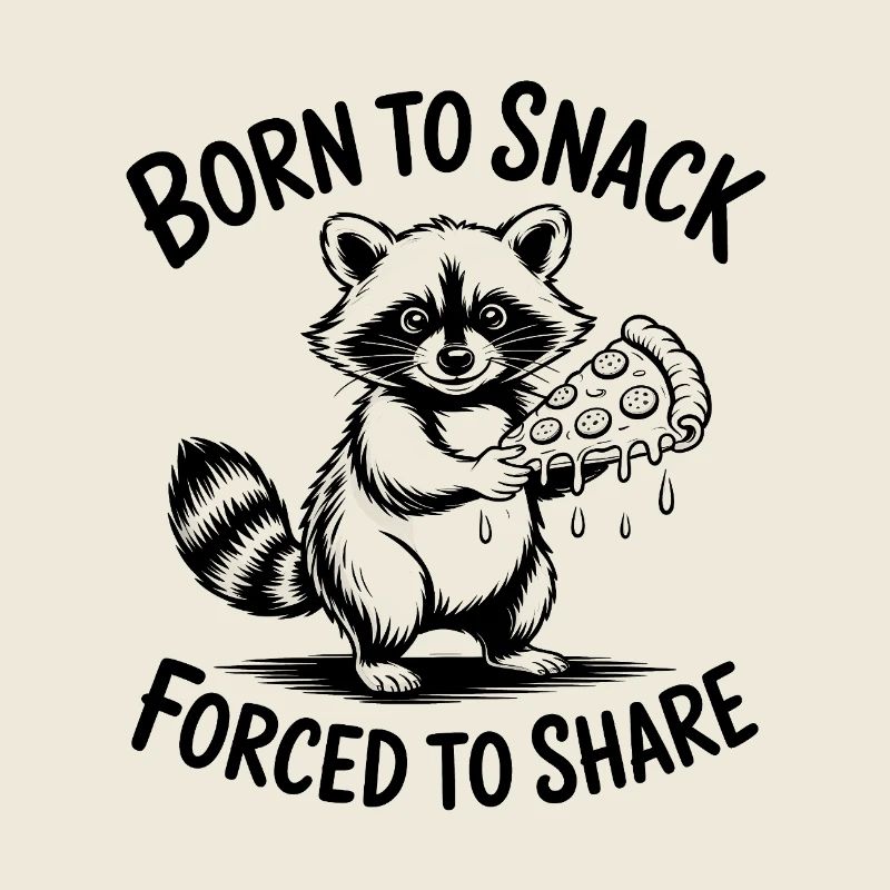 Born to Snack, Forced to Share - Funny Raccoon