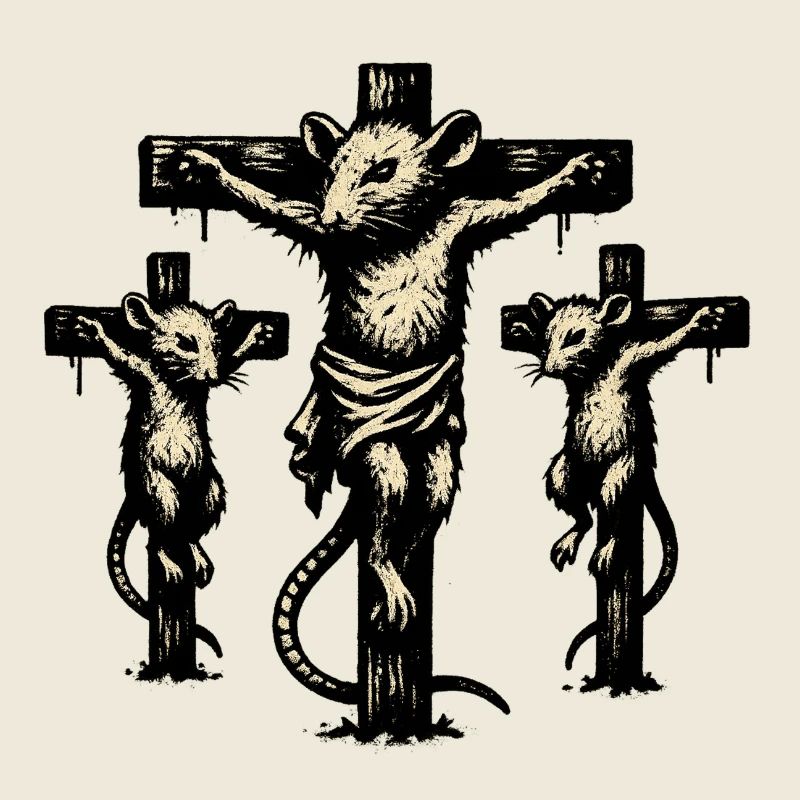 Rattenkreuz Triptychon Illustration