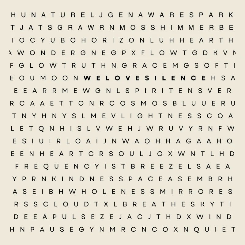 we love silence