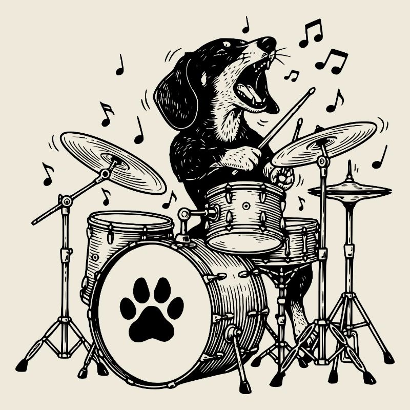 Teckel musical Drummer Art