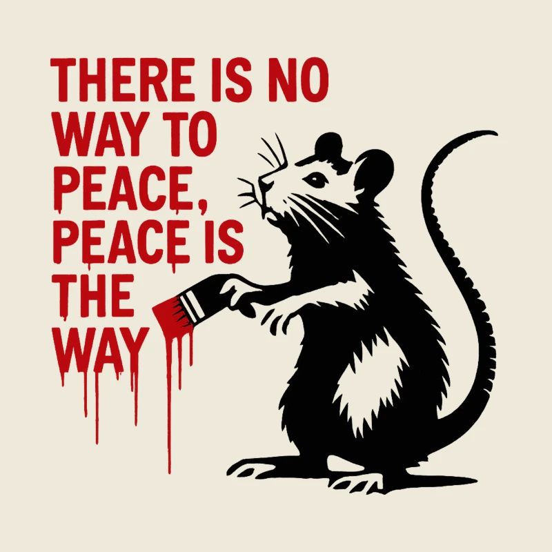 Peace ist der Weg – Blutfarbige Typo