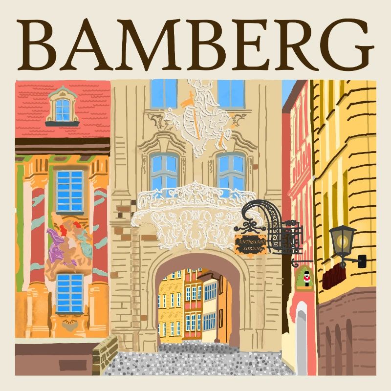 Bamberg, Bavière, Dessin à la main
