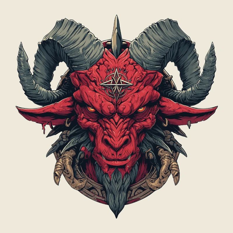 Red Demon Horned Crest