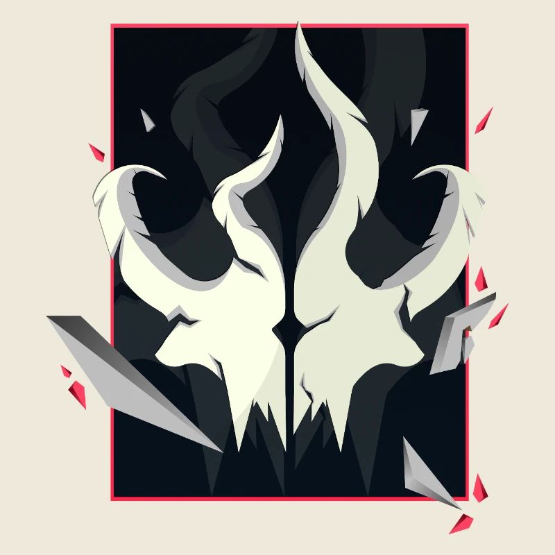 Crâne cornu – Édition Accent Rouge