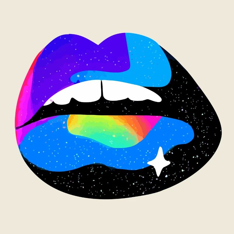 Kosmische Regenbogenlippen