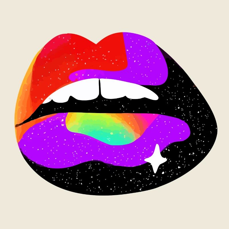 Kosmische Regenbogenlippen