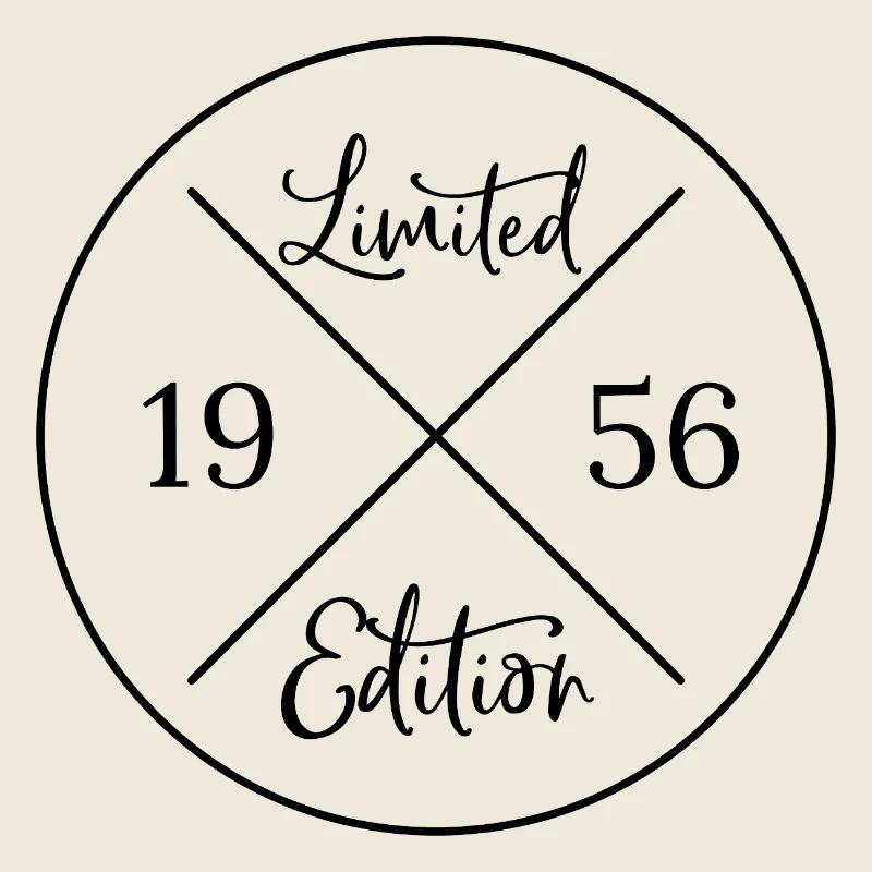 Limited edition 1956 - 70. Geburtstag Geschenk