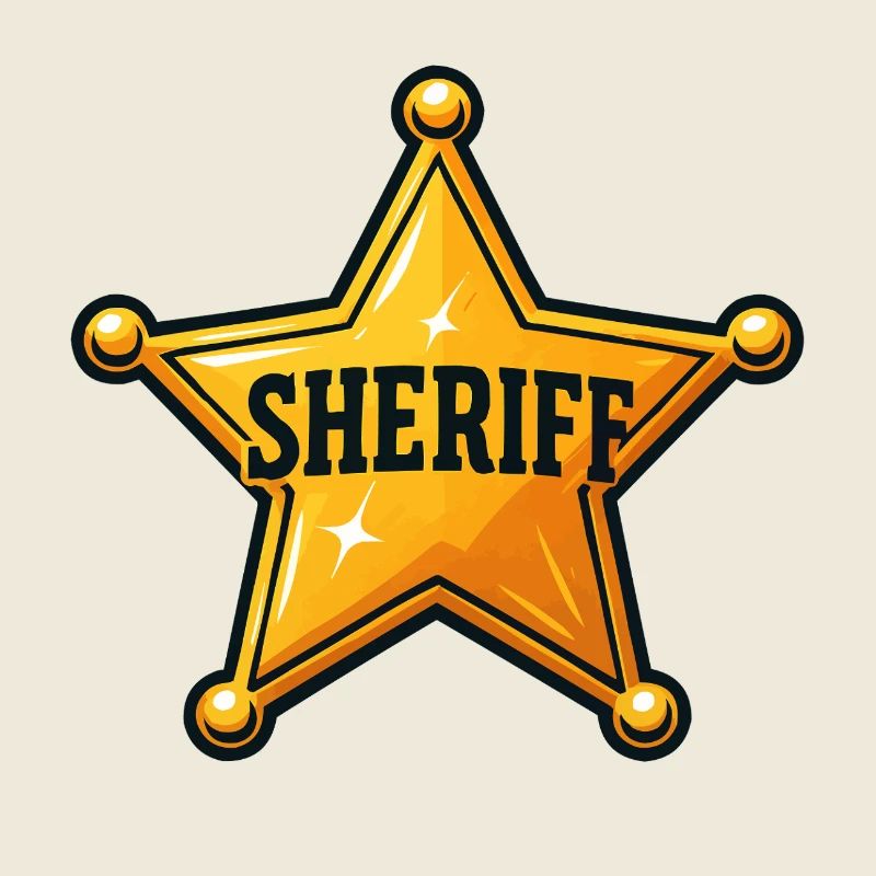 Sheriff Stern Abzeichen Design
