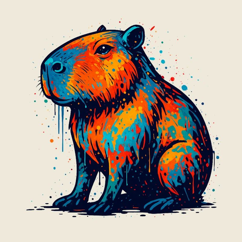Éclaboussure d’hippopotame coloré