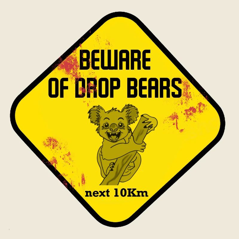 Warning Sign Drop Bears