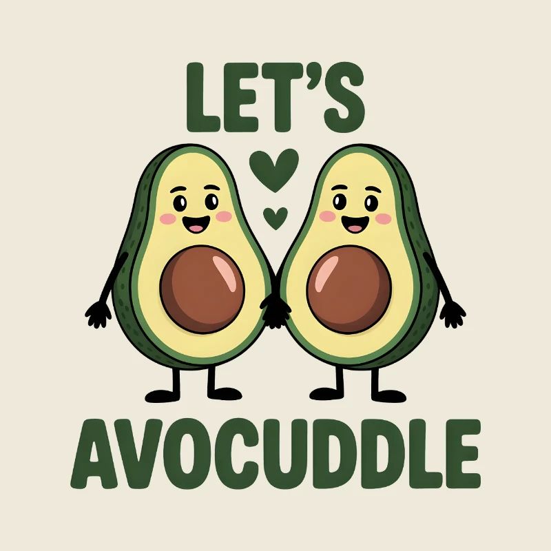 Let's Avocuddle – Lustiges Avocado Pärchen Design