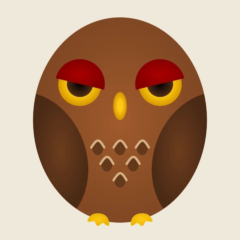 Mürrische Eule Silhouette