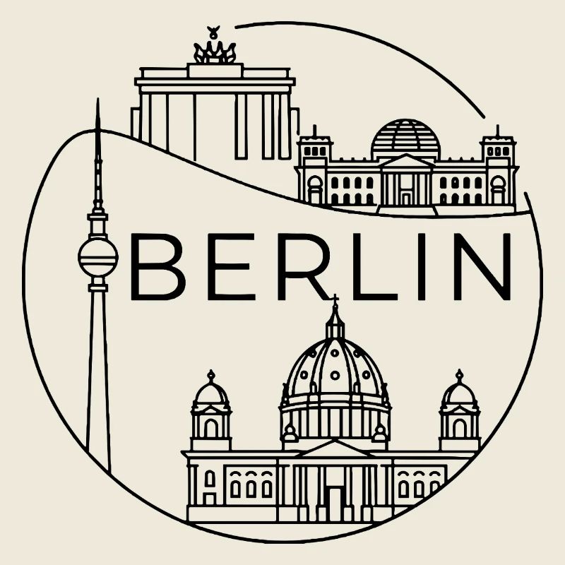 Berlin Landmark : conception moderne de lignes en cercle