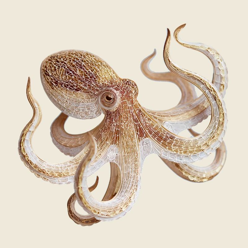 Oktopus Netzmuster – Maritimer Stil