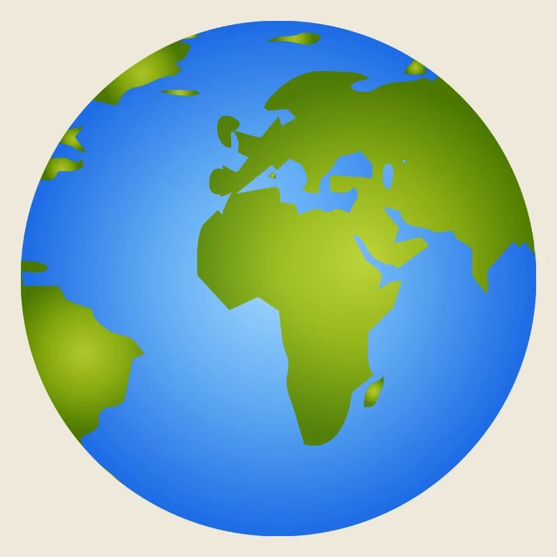 Terre bleue - Illustration de globe élégante