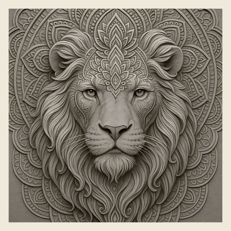 Löwe Mandala Frontmotiv