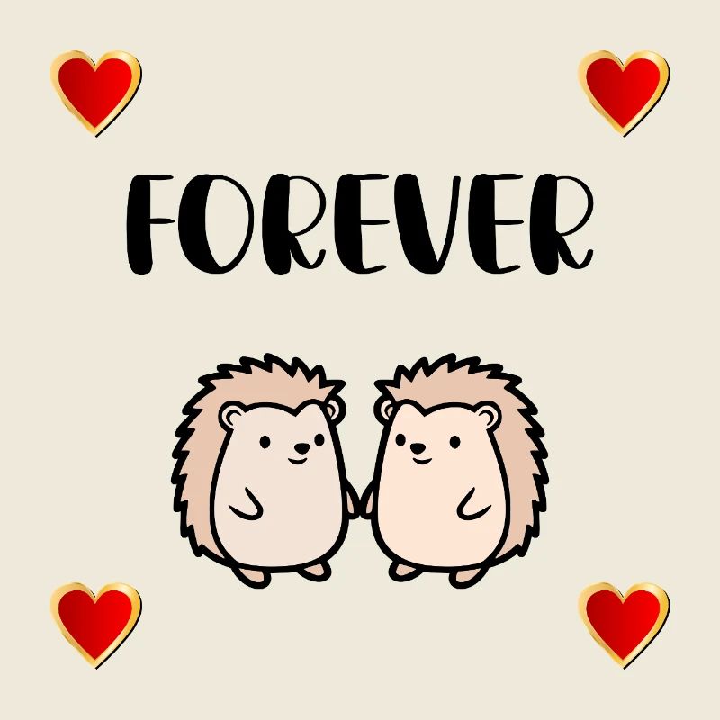 Hedgehog Love Forever