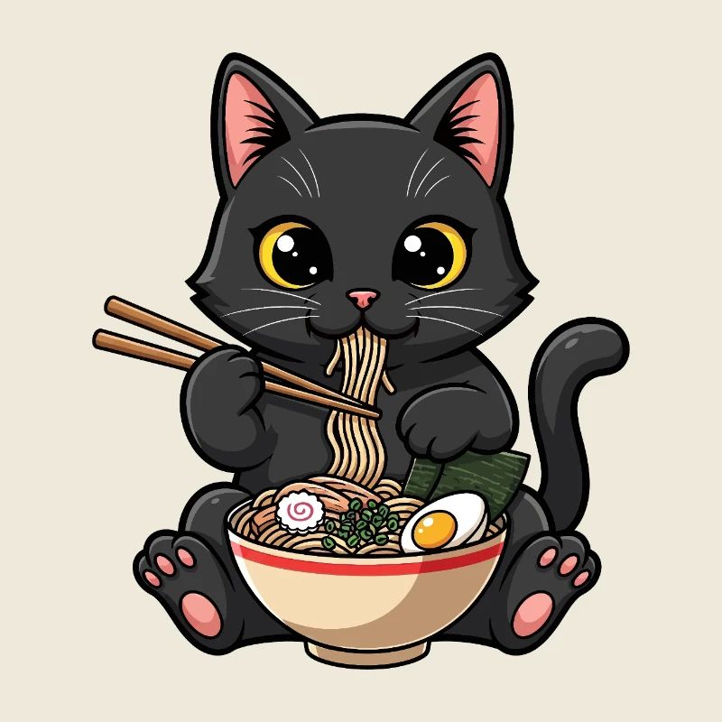 Black cat greedy ramen