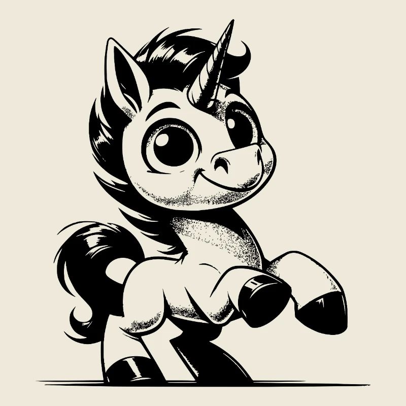 Little cuddly baby unicorn charming looking