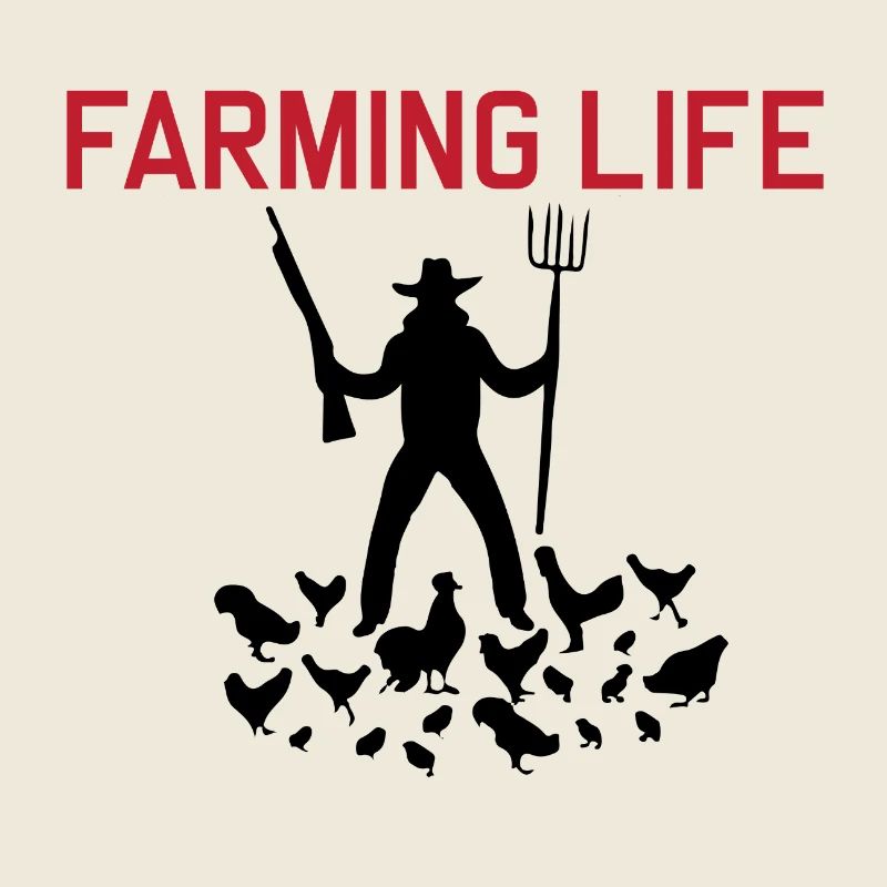 New Design Crazy Farmer In Red Black