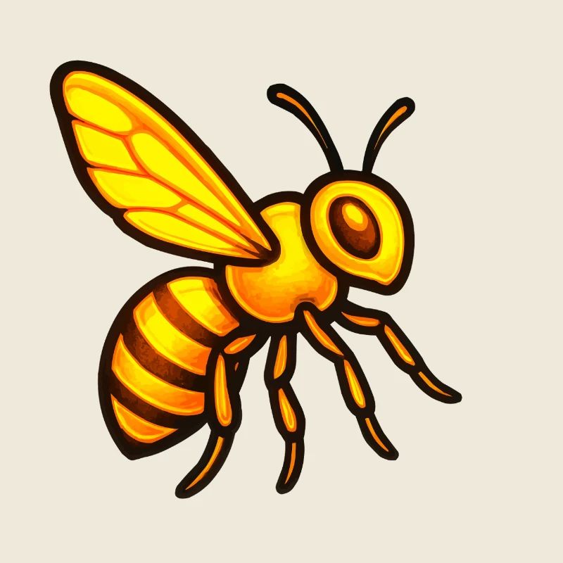 Glowing honey bees