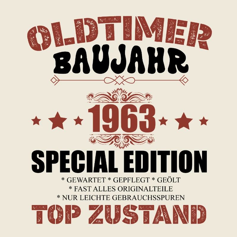 Oldtimer Baujahr 1963 Geburtstagsgeschenk Spruch